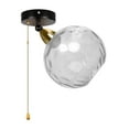 thumbnail image 1 of FSLiving RV Adjustable Light with Zipper Switch 12V Retro RV Decorative Ceiling Light Hallway Light Fixtures Ceiling Mount, E26 E27 Clear Hammered Semi Flush Mount Interior Lighting for RV Camper, 1 of 7