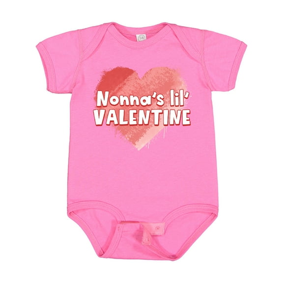 Inktastic Nonna's Lil' Valentine Boys or Girls Baby Bodysuit