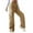 Khaki, variant on Summer Dresses Women Trendy 2025 Women's Belt Less High Waisted Wide Leg Trousers Straight Leg Windbreaker Pants Women Line Pants Loose Sweatpants Womens Dress for Work Business Casual Womens L Pink M
