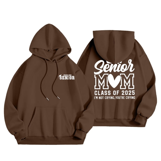 VBARHMQRT Nursing Sweatshirts for Breastfeeding Ladies Senior Mom 2025 Shirt 2025 Graduating Class Sweatshirt T Shirt Monogram Print Long Sleeve Shirt