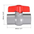 thumbnail image 2 of PT1 PVC Ball Valve Water Supply Pipe Threaded Ends Red Gray, 2 of 3