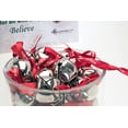 thumbnail image 7 of Bevin Bells Believe Sleigh Bells Ornament (12-Pack) | 1.5" Made of Steel | Hanging Bells with a Red Satin Believe Ribbon | Great Tone | Xmas Gift or Stocking Stuffer | Made in The USA, 7 of 7