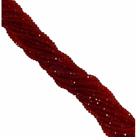 Red Coral Rondelle Beads - Red Faceted 4mm Rondelle, Loose Beads, 120 Piece Luster Glass, Loose Beads,