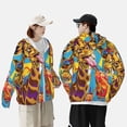 thumbnail image 4 of Lsque Colorful Giraffes with Drinks UPF 50+ Lightweight Sun Protection Men's Women's Long Sleeve Shirt, Hoodie Performance -XX-Large, 4 of 9