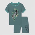 thumbnail image 2 of TOWED22 Toddler Baby Boy Summer Outfit Farm Clothes Short Sleeve T-Shirt Plaid Shorts Mallard Duck Goose Outfits Green,8-9 Y, 2 of 4