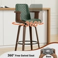 thumbnail image 2 of LainTene Bar Stools Set of 3, 26" Bentwood Barstools with Arms High Back, Mid-Century Modern Counter Height Swivel Bar Chairs for Kitchen Island, 2 of 7