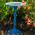 thumbnail image 5 of Sunnydaze Art Decor Sunburst Freestanding Cast Aluminum Outdoor Bird Bath, Blue Patina, 5 of 10