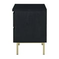 thumbnail image 2 of 21" X 16" X 22" Black And Brass Metal Nightstand, 2 of 2