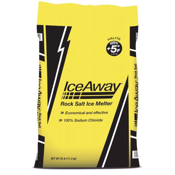 IceAWay 49200 Halite Rock Salt Ice Melter, 25 Lb
