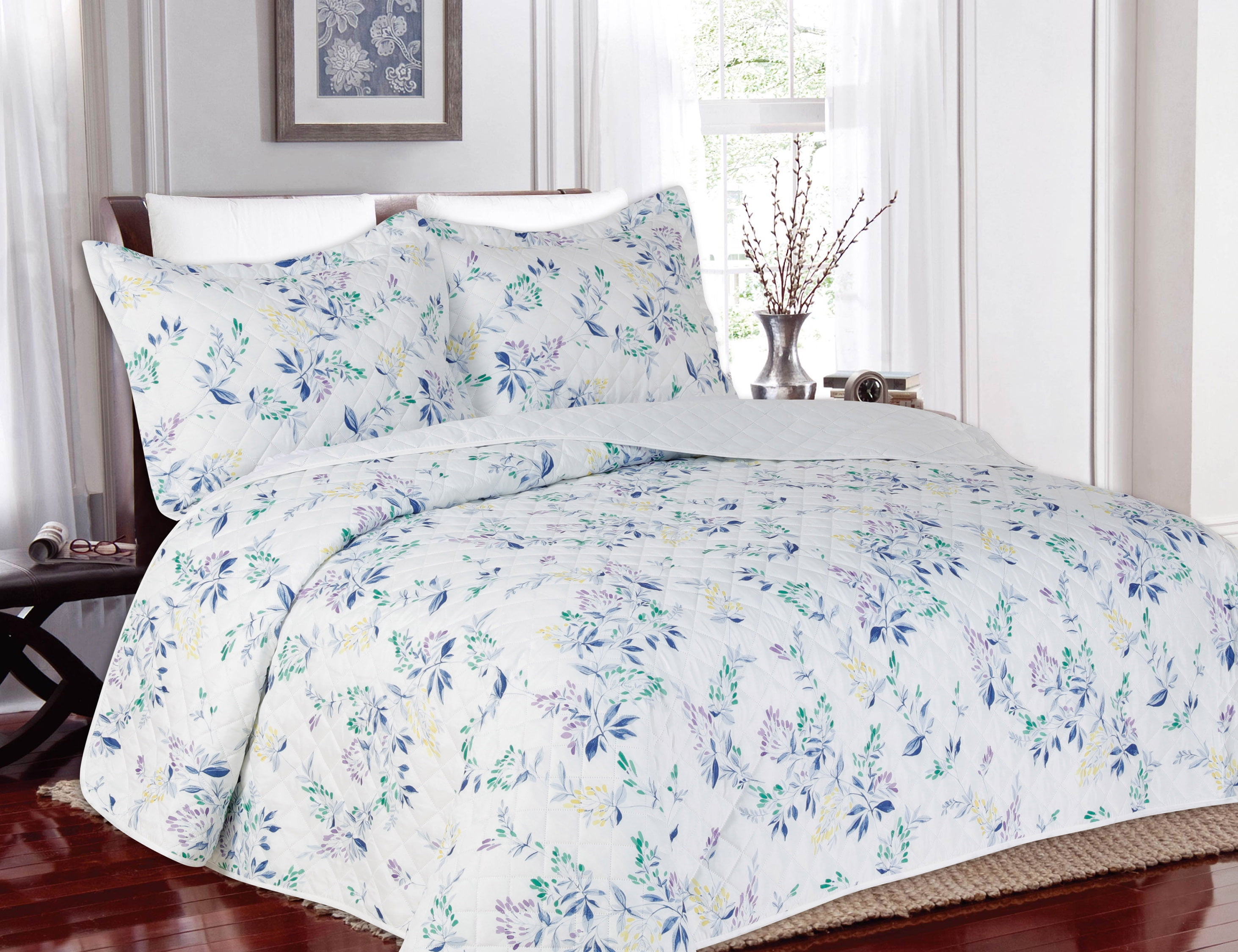 Details about / Floral Black Comforter Rug Blanket Quilt King Size Bedding Set Pillowshams US
