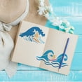 thumbnail image 7 of 9 PCS Sea Waves Painting Stencil Sun Beach Template Summer Surfing Template Coconut Tree Stencil Summer Theme for Painting on Wall Wood Canvas Fabric Furniture, 7 of 7