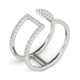 thumbnail image 3 of 14k White Gold Modern Dual Band Style Diamond Ring (1/2 cttw) Size 7.5, 3 of 4