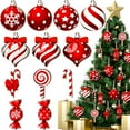 thumbnail image 1 of 36 adornos colgantes de dulces navideños, adornos navideños de madera con forma de piruleta de menta y cuerda, ofertas especiales de Leodye para Navidad., 1 of 6