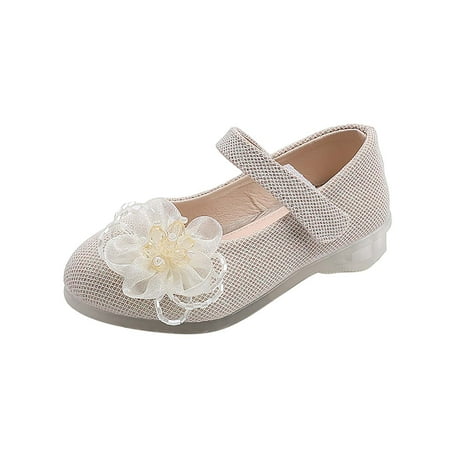 

Toddler Girls Dress Shoes Wedding Party Heel Mary Jane Princess Flower Shoes
