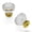 Crysacrylic / Brushed Golden Brass, variant on Hickory Hardware Crystal Palace Collection Knob 1-1/4 Inch Diameter Crysacrylic with Polished Nickel Finish
