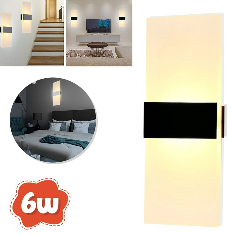 SHELLTON 6W Modern Wall Sconce Up Down Lamp Acrylic LEDs Wall