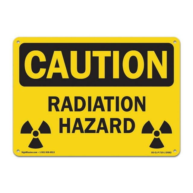 SignMission OS-CL-P-710-L-19982 OSHA Avertissement Panneau en Plastique - Risque de Rayonnement