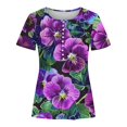 thumbnail image 4 of Fiudx Camisas de Mujer Top Corto con Botones y Cuello En V Estampado para Mujer, 4 of 4