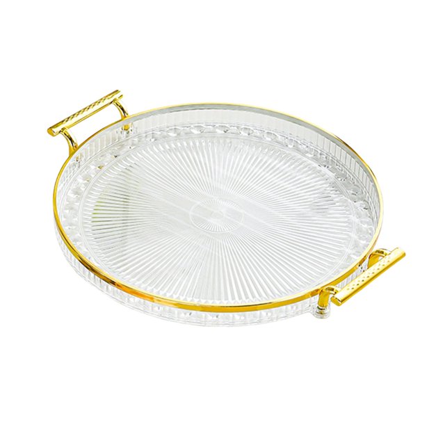 Abbracc Countertop Fruit Bowl Creative Fruit Storage Tray for Home Kitchen Vegetable Clear