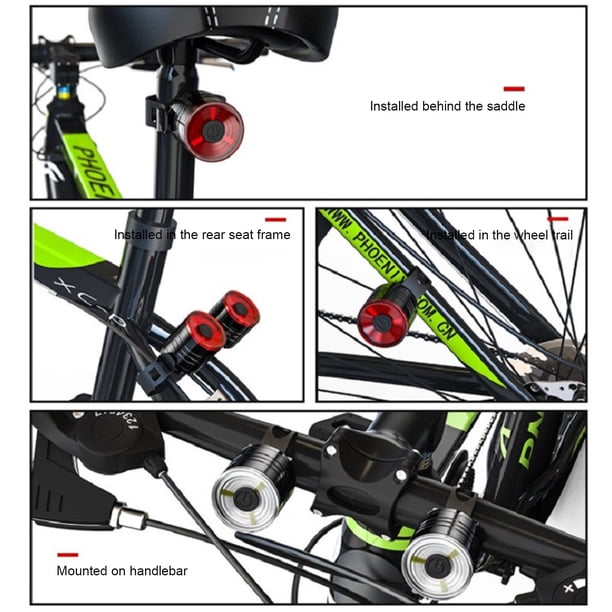 Luz de advertencia de conducción nocturna JShteea Accesorios para bicicletas