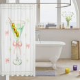 thumbnail image 3 of Manfei Minimalist Goblet Shower Curtain 72Wx72L,Bow Olive Border Bathroom Curtain, 3 of 5