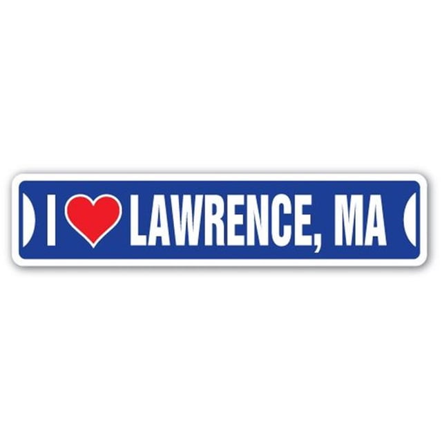 SignMission SSIL-Lawrence Ma Street Sign - I Love Lawrence, Massachusetts