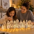 thumbnail image 5 of Gingerbread House Decoration Set Christmas Holiday Village Tabletop Ornament Festive Party Scene Layout for Home Mantel Desktop Collectible, 5 of 5
