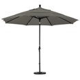 thumbnail image 2 of Parasol de Marché en Aluminium 11 Pieds Inclinaison Col Noir Mat/sunbrella/spectrum Dove, 2 of 2