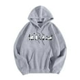 thumbnail image 1 of WEAIXIMIUNG Chandails en Molleton d'Automne pour Femmes Plus Sweat à Capuche Décontracté à Col Rond avec Poche Imprimée, 1 of 3