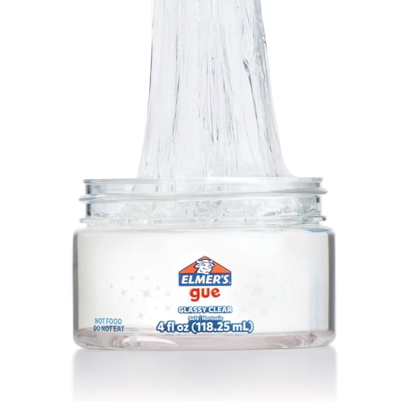 Elmer's Gue Premade Slime, Glassy Clear Slime Great for Mixing in Add-ins, 1 Count (4 oz.)
