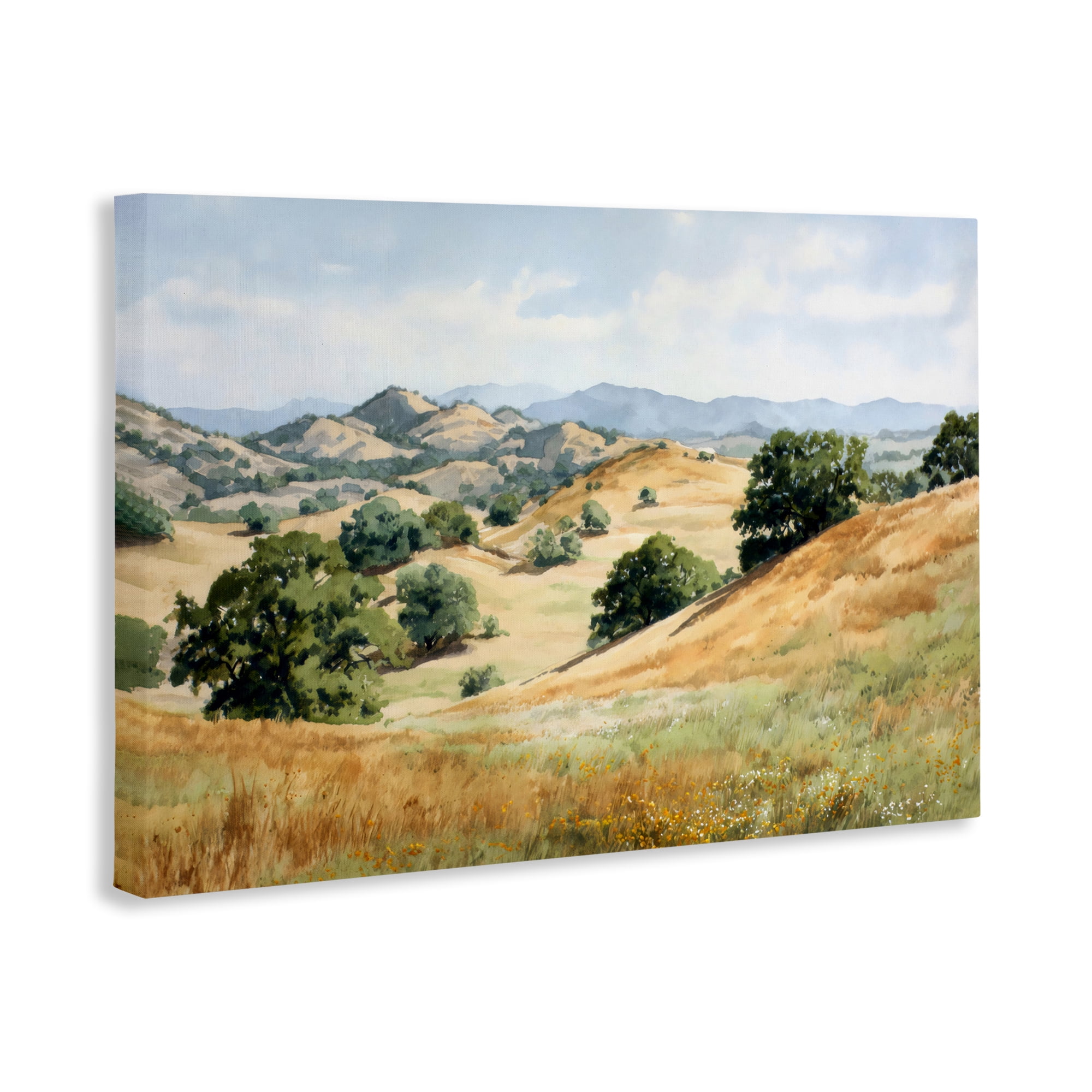 Stupell Industries Idyllic Mountains and Trees Canvas Wall Art, design by Petal Prints Design