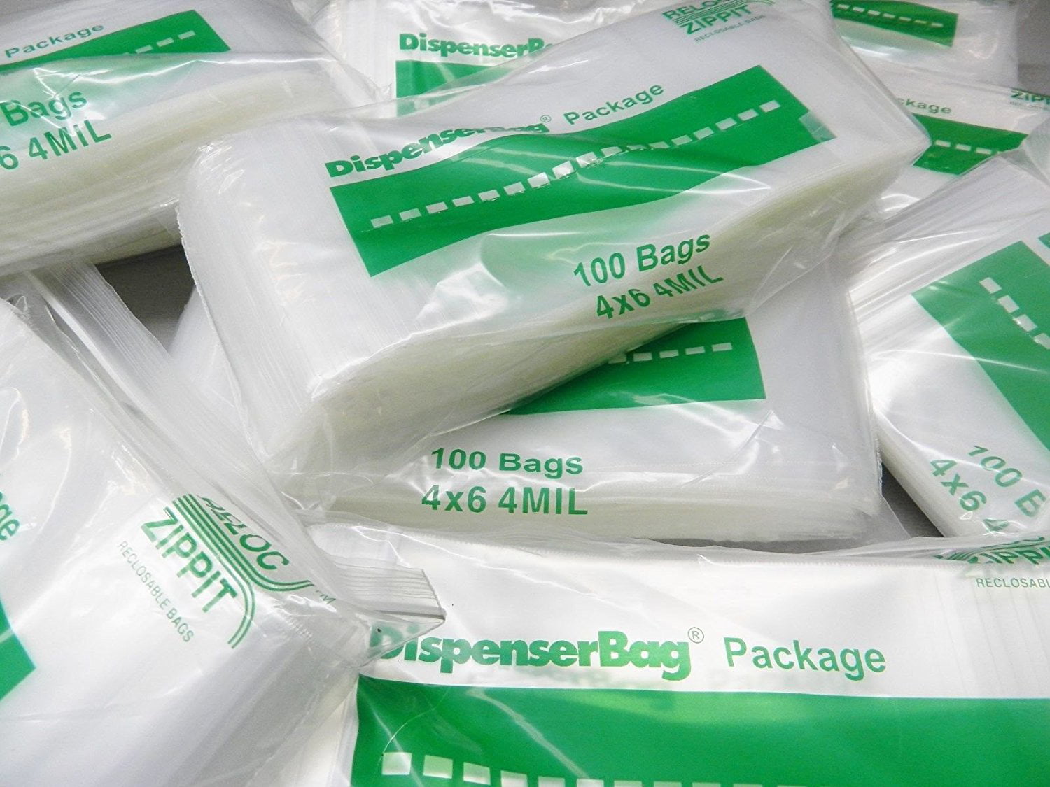 Clear Reclosable Bags 4x6 White Block 4 Mil 4"x6" 100 Zipper Seal Poly Zip Lock 