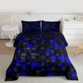 thumbnail image 2 of Castle Fairy Geometric Plaid Boy Twin Comforter Sets,Futuristic Cubes Bedding Set, 2 of 8