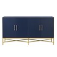 thumbnail image 2 of Yesurprise Sideboard Buffet Cabinet, Modern Kitchen Storage Cabinet with 4 Doors, Accent Sideboard Cabinet with Metal Cross-leg for Hallway Living Room, 2 of 8