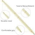 thumbnail image 4 of WuPing 12 Pcs Ballpoint Pens 1.0mm Black Ink Metal Retractable Pens for Wedding Business Office (Silver, Gold), 4 of 7