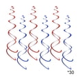 thumbnail image 2 of Patriotic Hanging Swirl Decorations Ceiling Streamers for 4th of July Independence Day Party, 30 Piece Reusable Plastic Set, 2 of 6