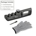 thumbnail image 5 of Knife Sharpener 5 in 1 Adjustable Angle Knob Kitchen Scissors Steel Knives Sharpening Tool Free One Pocket Glove Whetstone Tungsten Diamond Handheld Grinding Machine (Black), 5 of 9