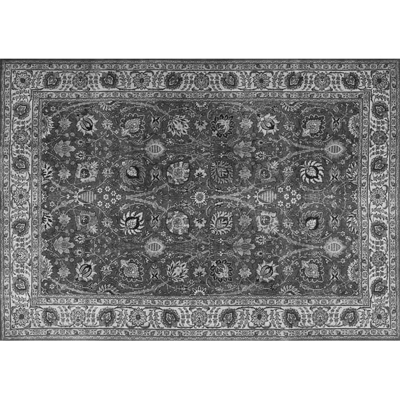 Ahgly Company Indoor Rectangle Persian Gray Traditional Area Rugs, 7' x 9'