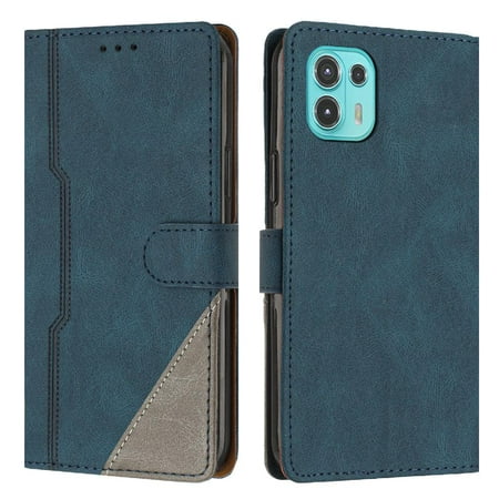 Case for Motorola Moto Edge 20 Fusion Magnetic Closure Wallet Card Slots Cover PU Leather Handy Stand
