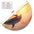 thumbnail image 3 of Lsque Sunset Dancing Dolphin A Print Christmas Tree Skirt, Tree Skirt with Ties or Velcro, Perfect for Holiday Decorations, Halloween, and New Year-30", 3 of 7