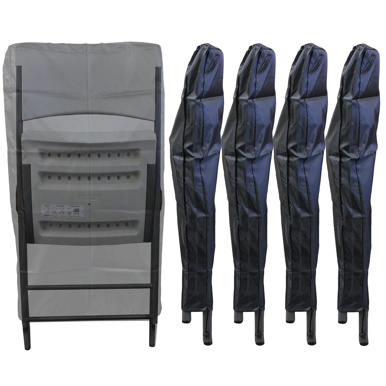 Duraviva Folding Chair Dust Slipcover Storage Cover for Party Chairs