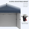 thumbnail image 5 of Outsunny 117" x 117 Pop Up Canopy with Sidewalls, Weight Bags and Carry Bag, Height Adjustable Tents for Parties, Navy Blue, 5 of 9