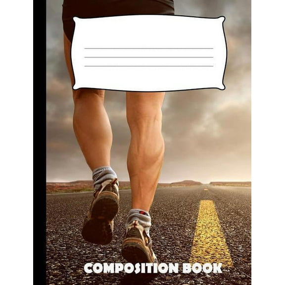 Composition Book: Jogging Composition Notebook Wide Ruled (Paperback)