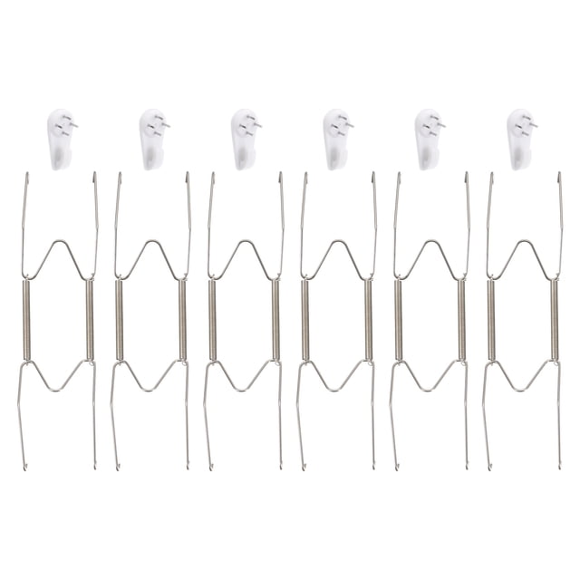 Unique Bargains 9Pack Plate Hanger, 10 Inch Stainless Steel Invisible Wall Plate Hangers for Decorative Plates, Silver