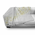 thumbnail image 3 of Yellow and White Soft Flannel Fleece Throw Blanket, Yellow Stars Flowing over the White Backdrop Magic Galaxy Celebration, Cozy Plush for Indoor and Outdoor Use, 50" x 70", Yellow White, by Ambesonne, 3 of 6