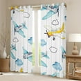 thumbnail image 2 of Castle Fairy Boys Jet Black Out Curtains,Transportation Theme Curtains Pack of 2 (42x63 Each),Cartoon Plane Bedroom Curtains,Luxury Bedroom Decor, 2 of 6