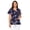 American Flag Pattern, variant on Nursing Shirt with Pockets for Women, Breathable Short Sleeve Stretchy V Neck Nursing Top for Healthcare Workers, US 250th Anniversary
