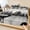 Black ash Linen, variant on Full Size Fitted Sheet Set - Deer Forest 3 Piece Bedding Sets 16" Deep Pocket Fitted Sheet with 2 Pillowcases Farmhouse Vintage Nature Trees Mountain Brushed Microfiber Hotel Luxury Bed Sheets