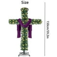 thumbnail image 3 of A Cross-shaped Christmas Tree With Lights, Pre-lit, Elongated, Pencil-shaped Artificial Tree, Complete With A Scarf And Christ Crown, Suitable For, 3 of 3