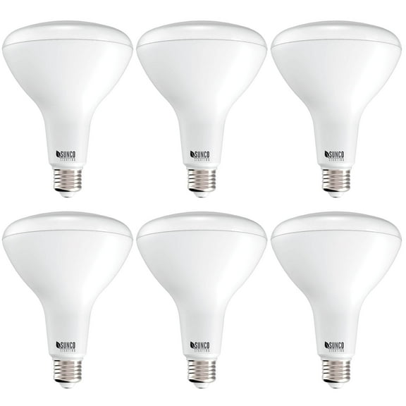 Sunco 6 Pack BR40 LED Light Bulbs, Indoor Flood Lights, Recessed Can Light Bulb, 1400 LM, 17W (100W Equivalent), 6000K Daylight Deluxe, Dimmable, E26 Base, for Home, Bedroom, Kitchen UL